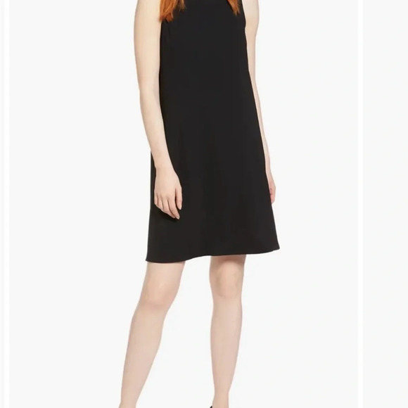 Halogen Black Sleeveless A-line Mini Dress - Picture 7 of 7